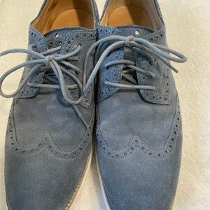 Cole Haan. Blue wing tips. Gently worn. 11.